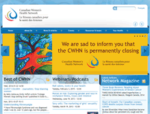 Tablet Screenshot of cwhn.ca